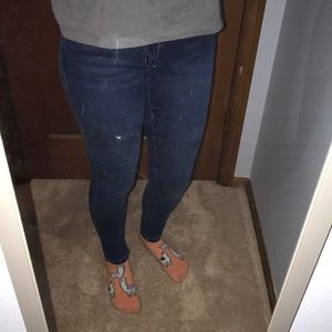 Garage Dark Wash High Rose Jegging